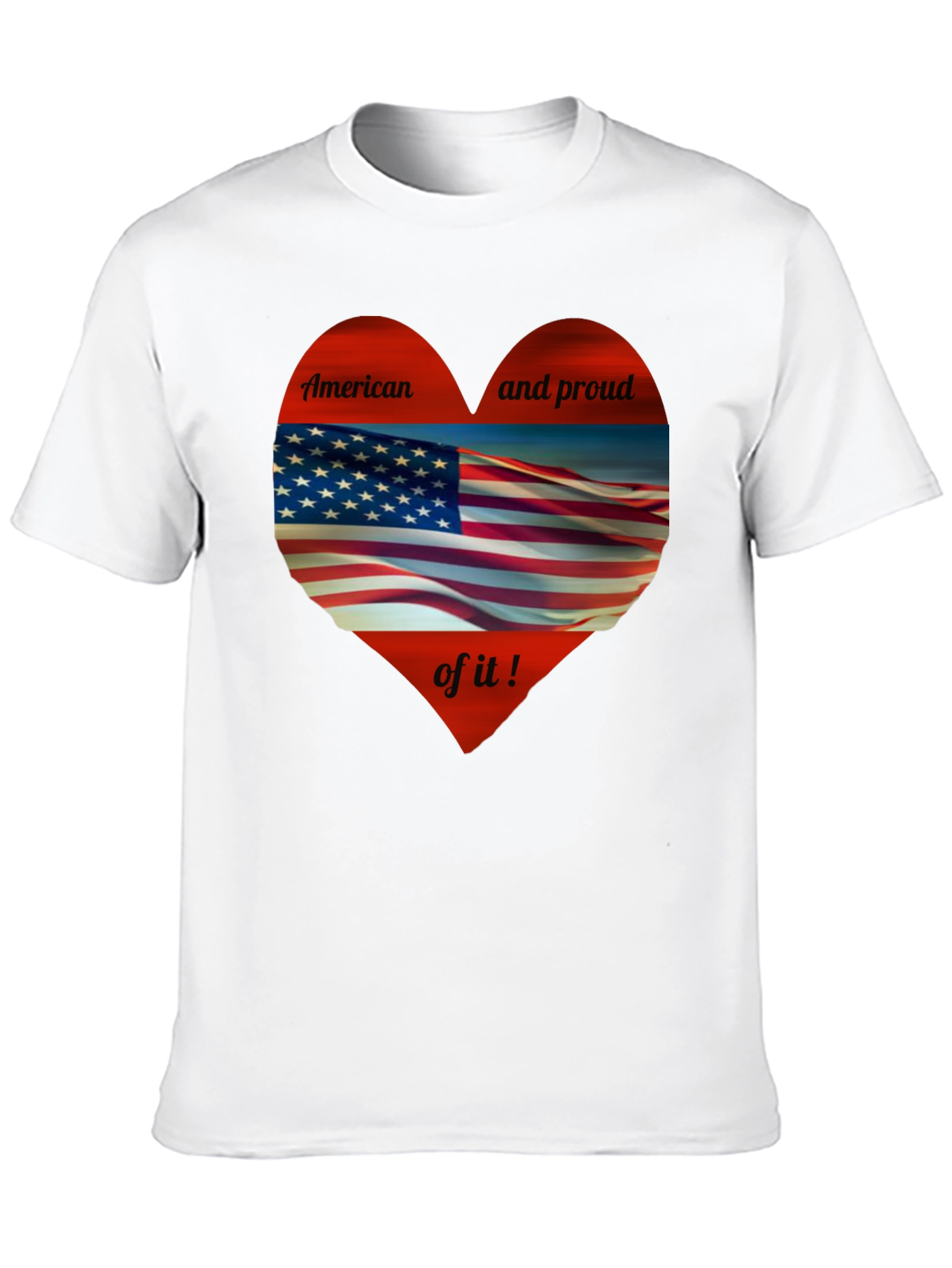 American Flag Heart Graphic Tee - Show Your Pride!