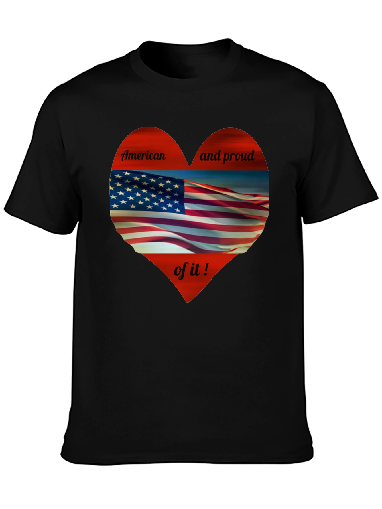 American Flag Heart Graphic Tee - Show Your Pride!