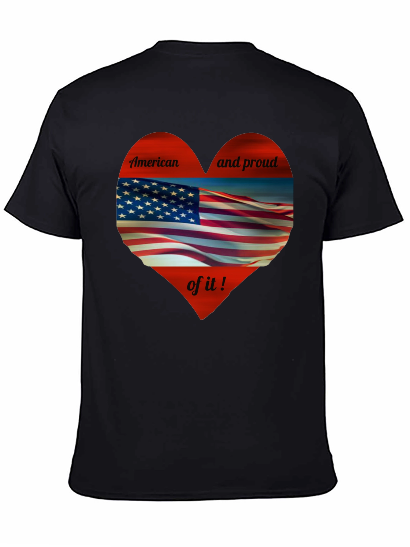 American Flag Heart Graphic Tee - Show Your Pride!