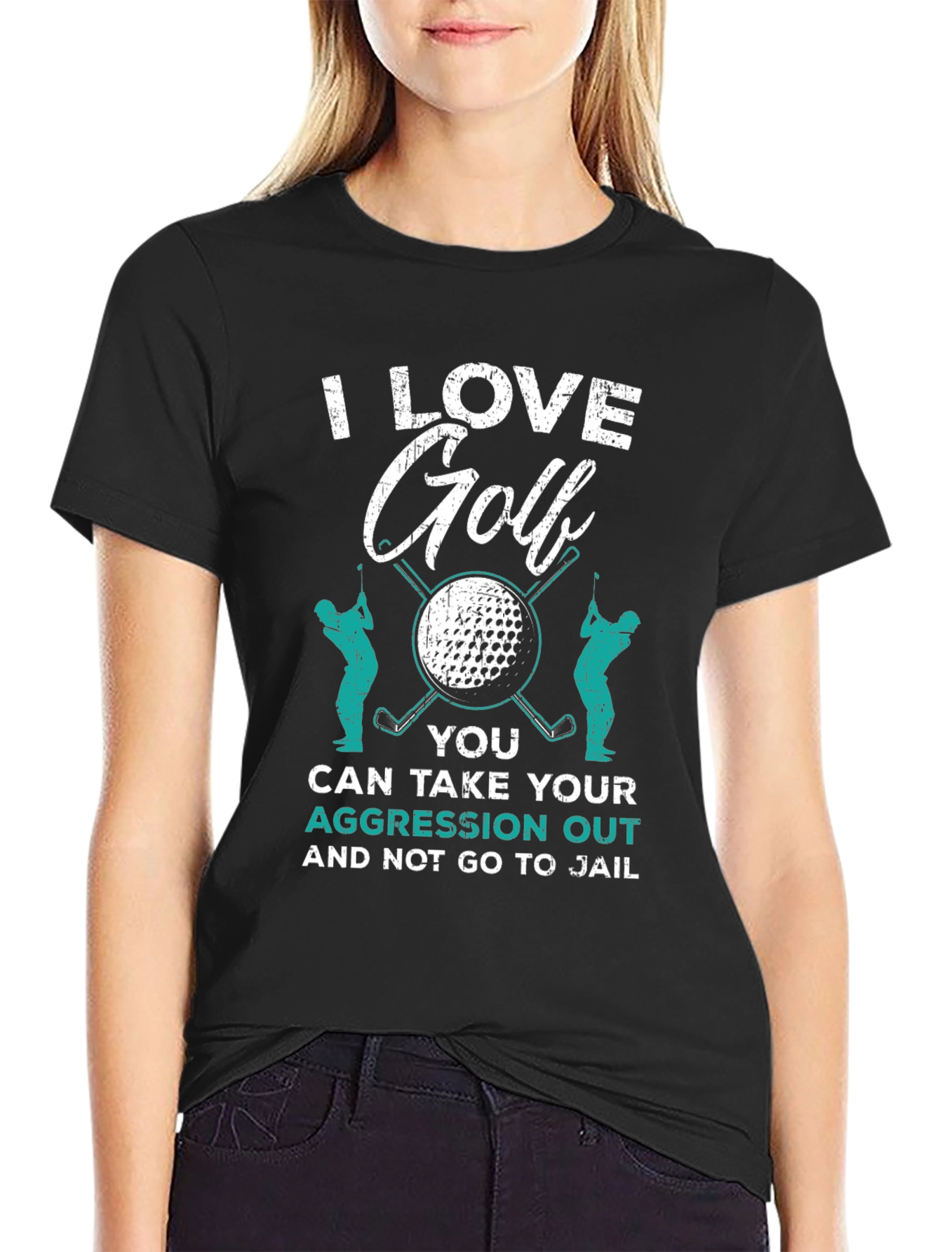 I Love Golf Aggression T-Shirt