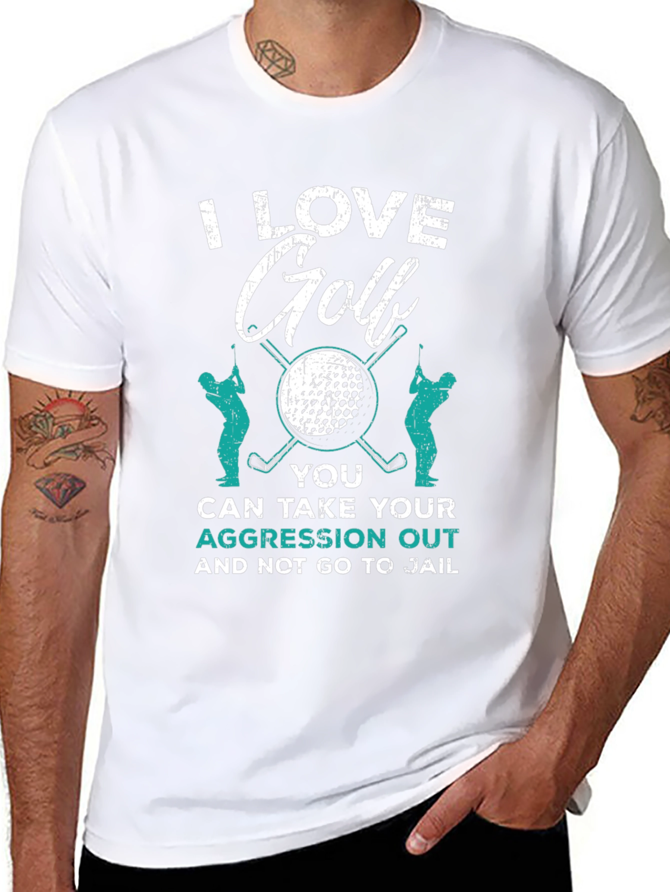 I Love Golf Aggression T-Shirt