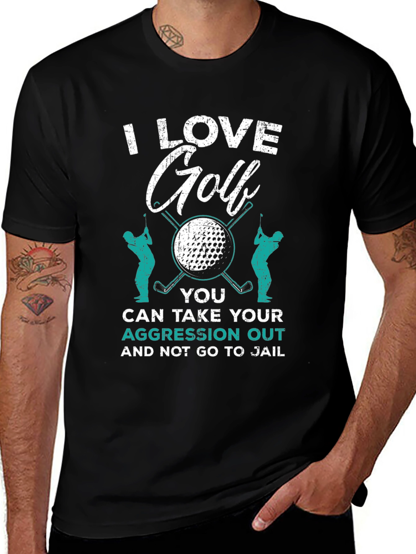 I Love Golf Aggression T-Shirt
