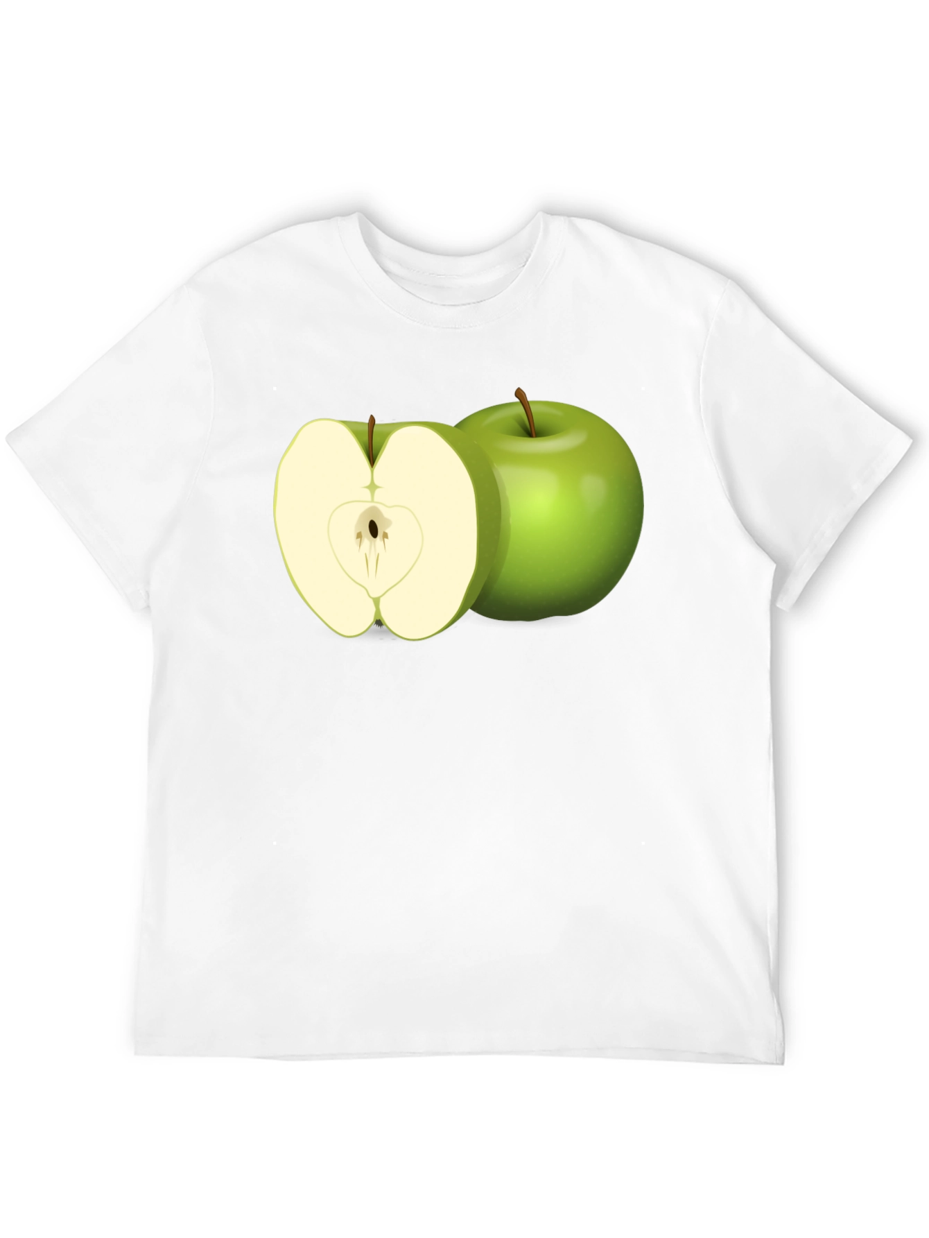 Apple Graphic T-Shirt - Modern Fruit Tee