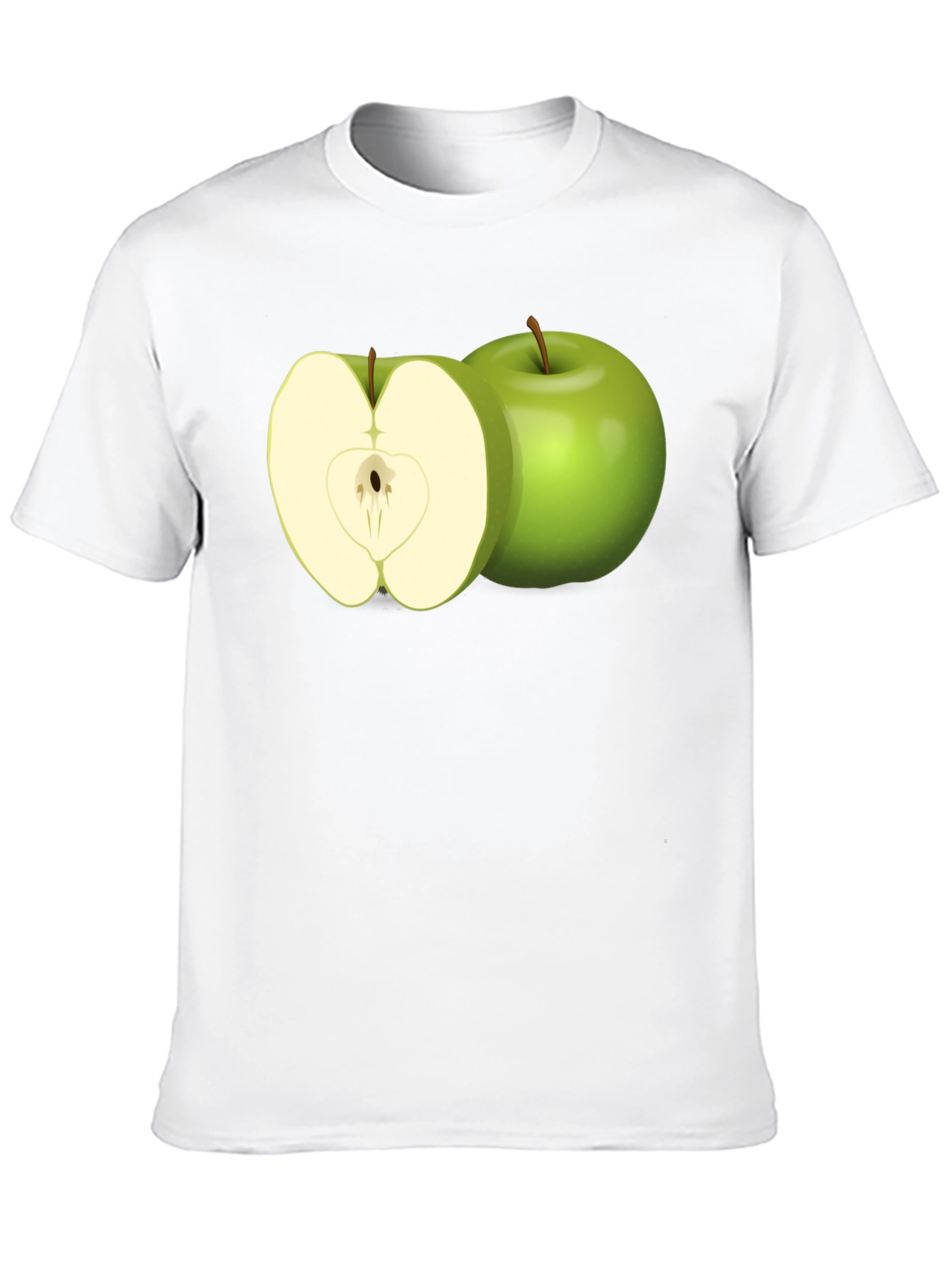 Apple Graphic T-Shirt - Modern Fruit Tee