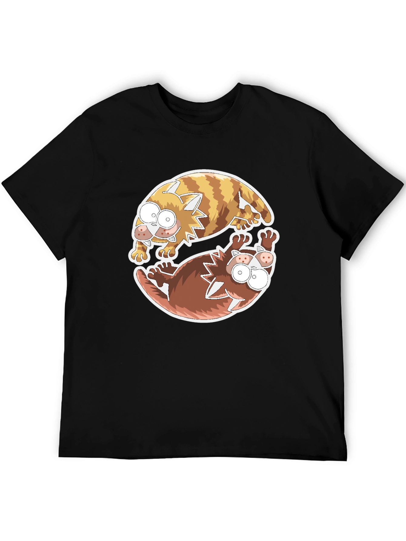 Yin Yang Cats Graphic Tee - Relaxed Fit
