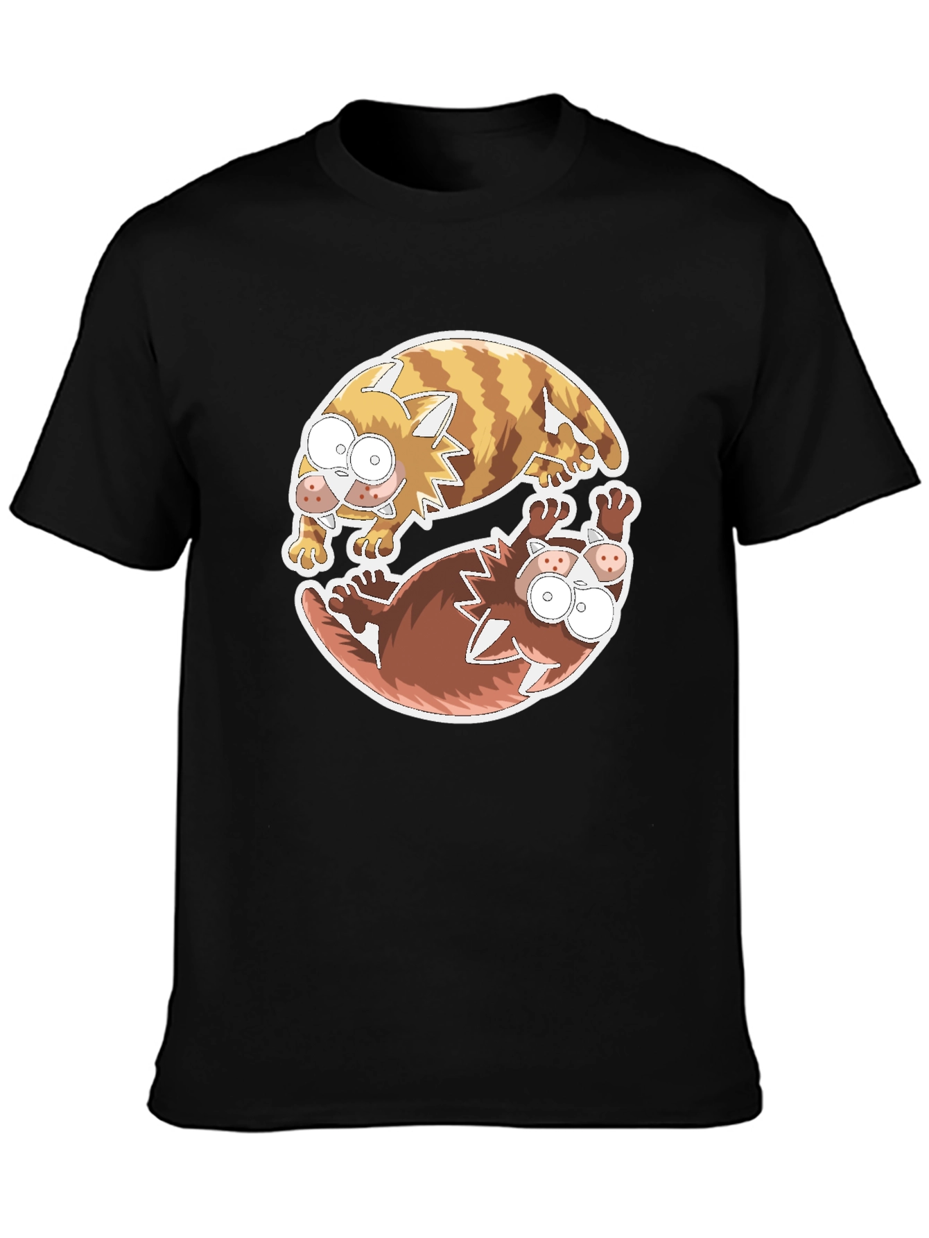 Yin Yang Cats Graphic Tee - Relaxed Fit