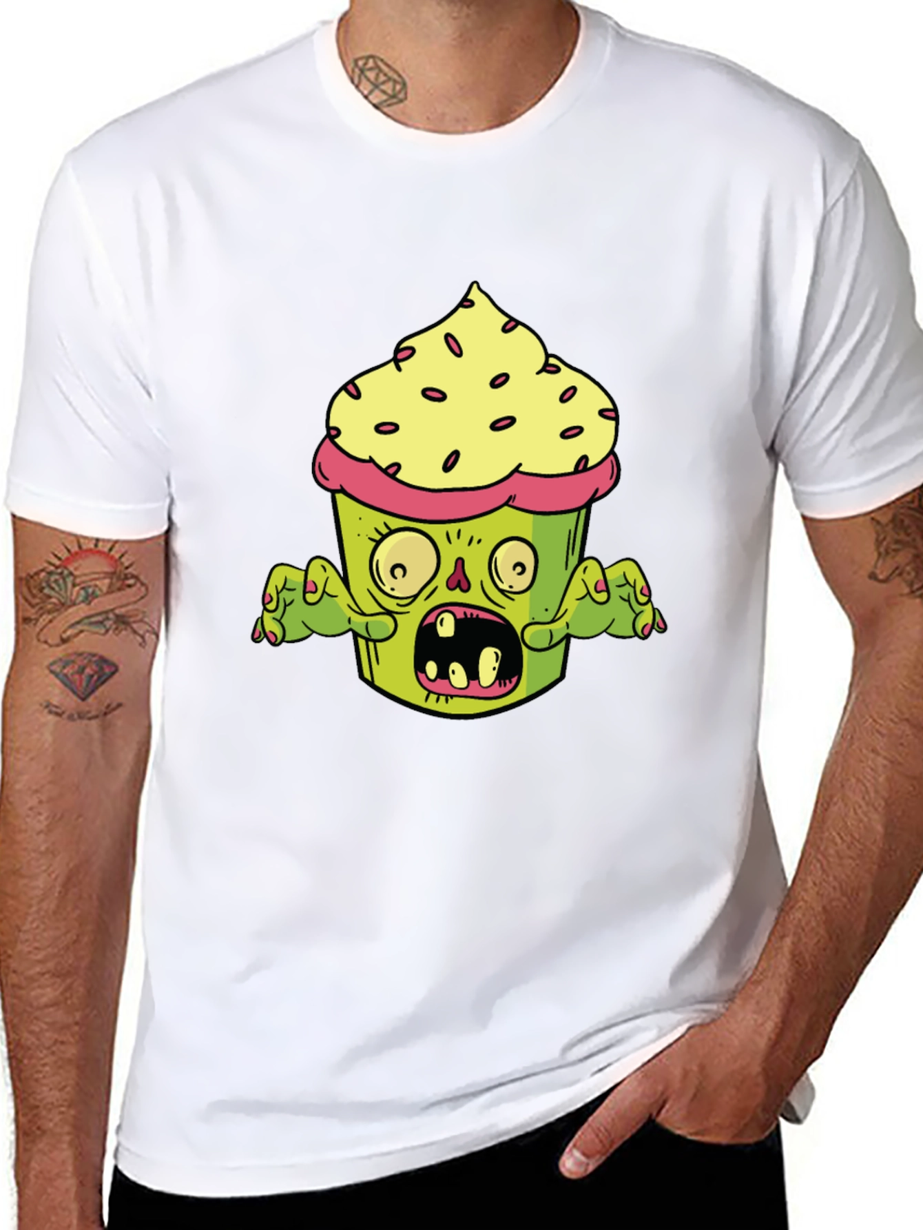 Zombie Cupcake T-Shirt - Graphic Novelty Tee