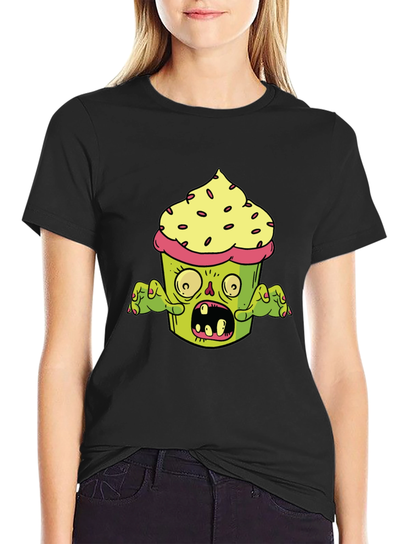 Zombie Cupcake T-Shirt - Graphic Novelty Tee