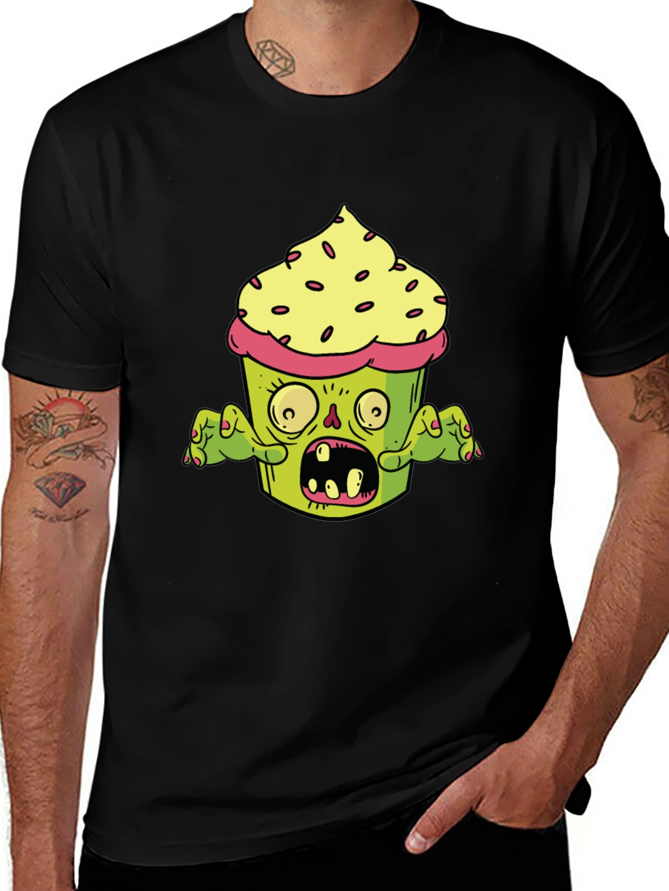 Zombie Cupcake T-Shirt - Graphic Novelty Tee