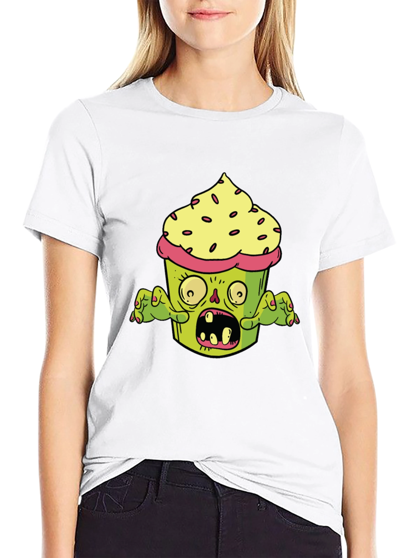 Zombie Cupcake T-Shirt - Graphic Novelty Tee