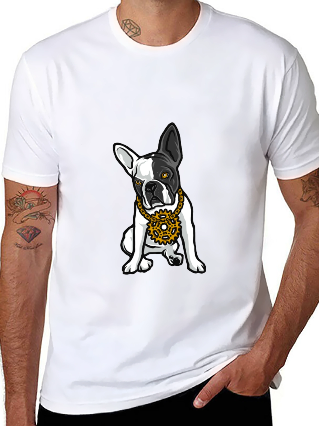Cool Bulldog Graphic T-Shirt