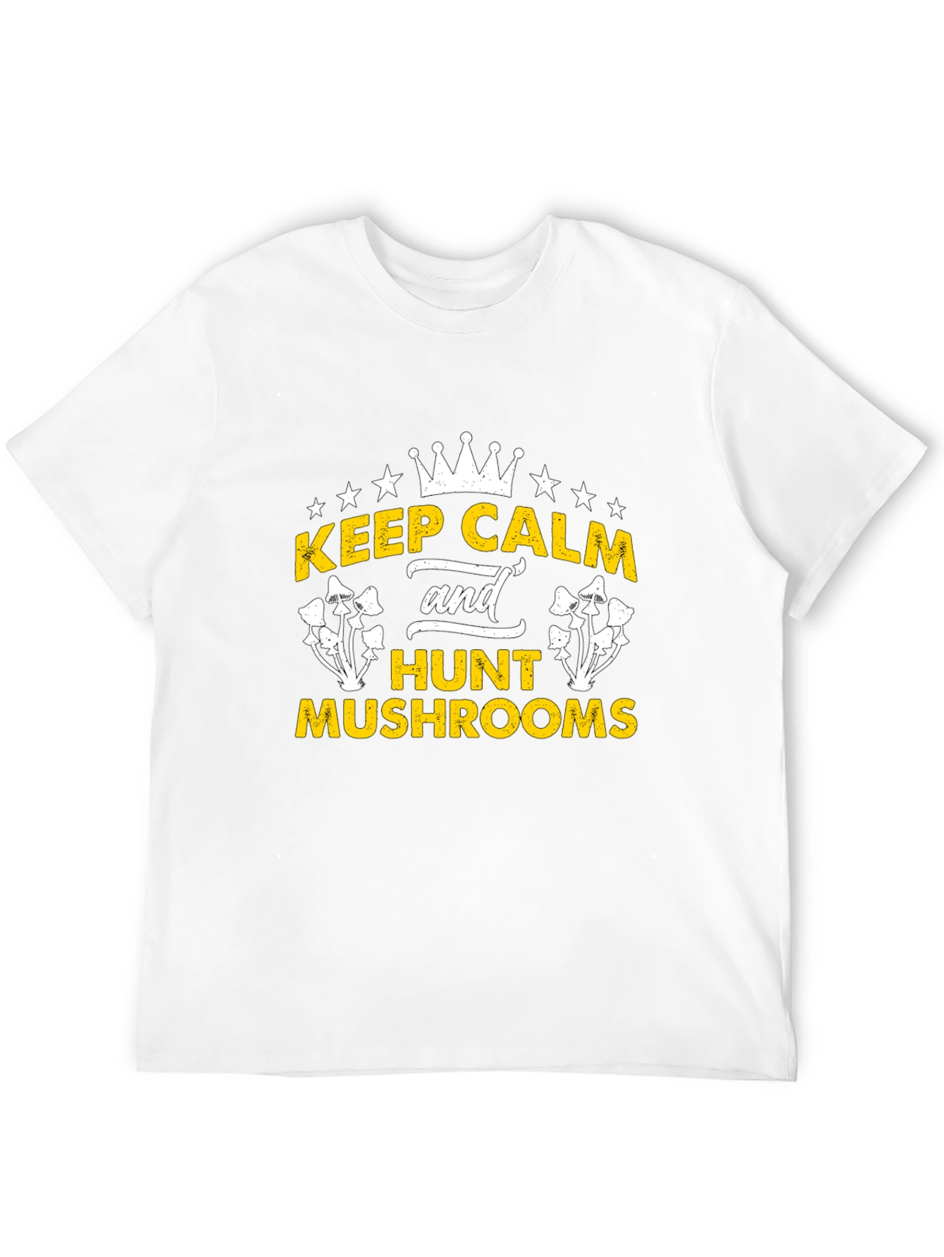 Keep Calm Hunt Mushrooms Black Graphic Tee