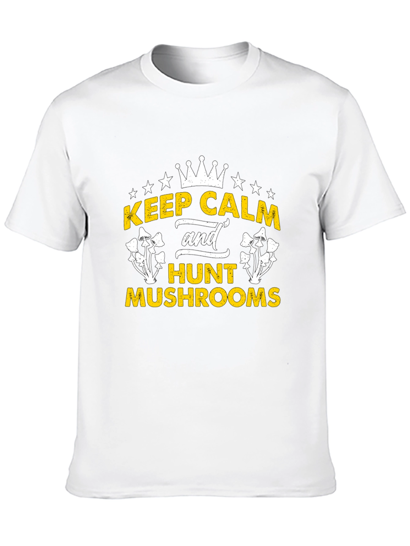 Keep Calm Hunt Mushrooms Black Graphic Tee