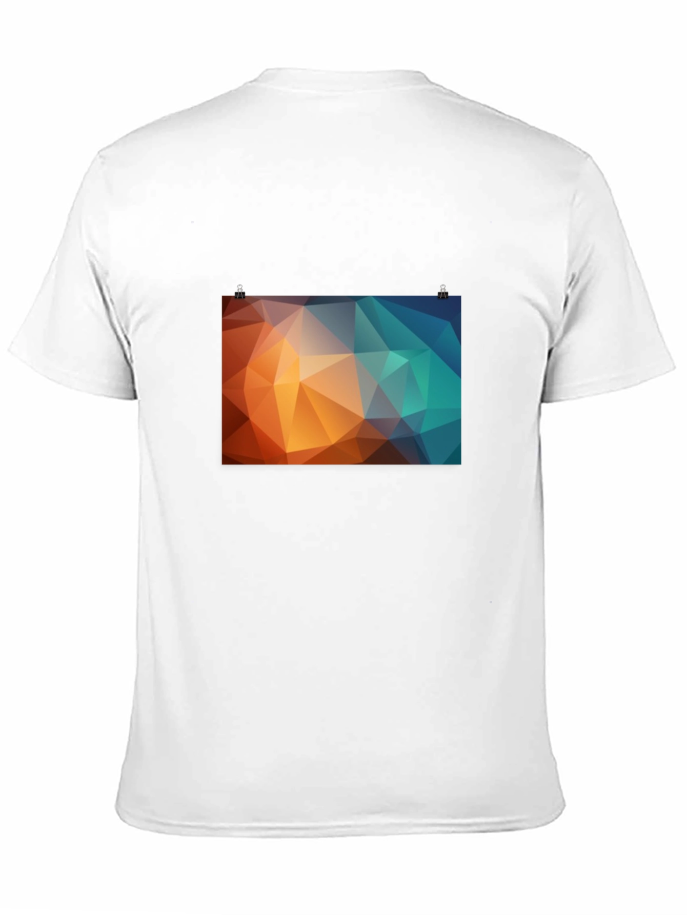 Geometric Triangle Graphic Print Black T-Shirt