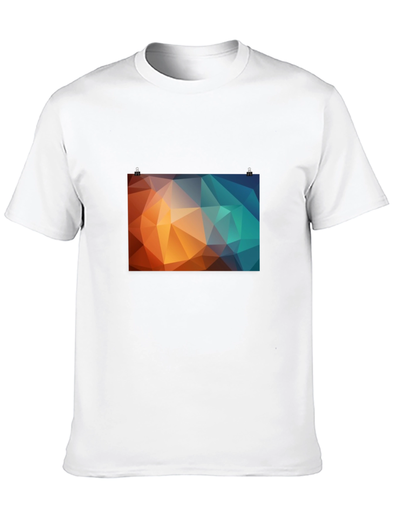 Geometric Triangle Graphic Print Black T-Shirt