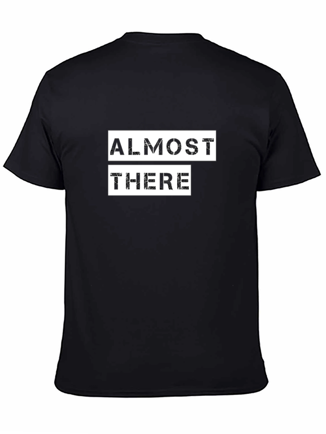 Almost There Graphic Tee - Black Cotton Comfort