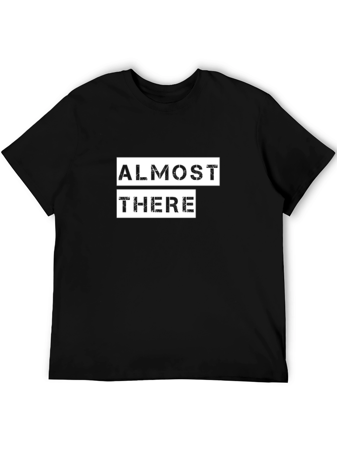 Almost There Graphic Tee - Black Cotton Comfort