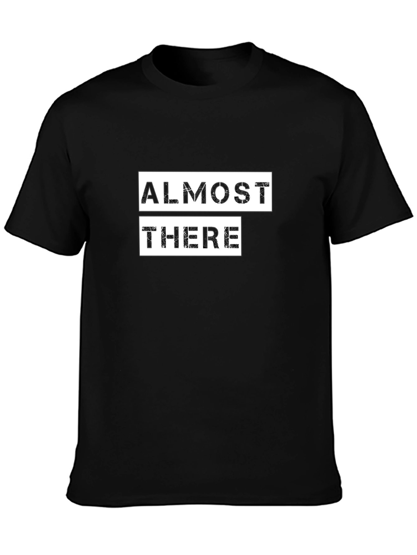 Almost There Graphic Tee - Black Cotton Comfort