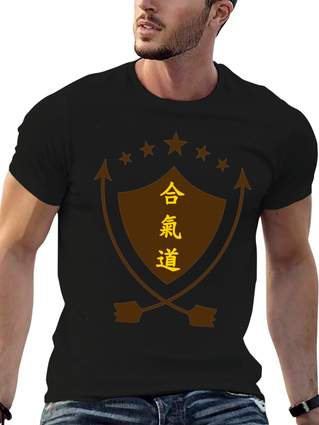 Aikido Shield Graphic Tee - Black