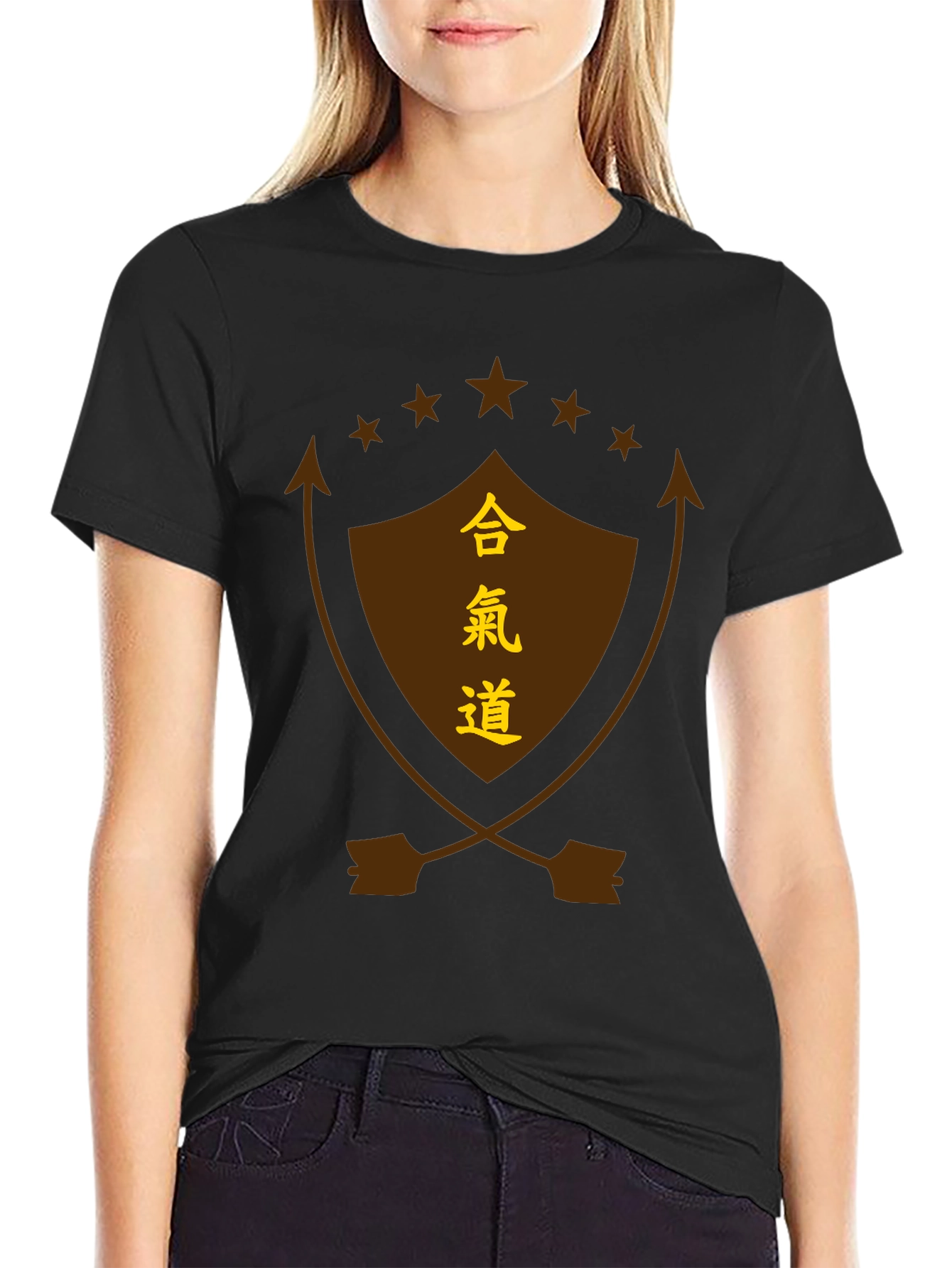 Aikido Shield Graphic Tee - Black
