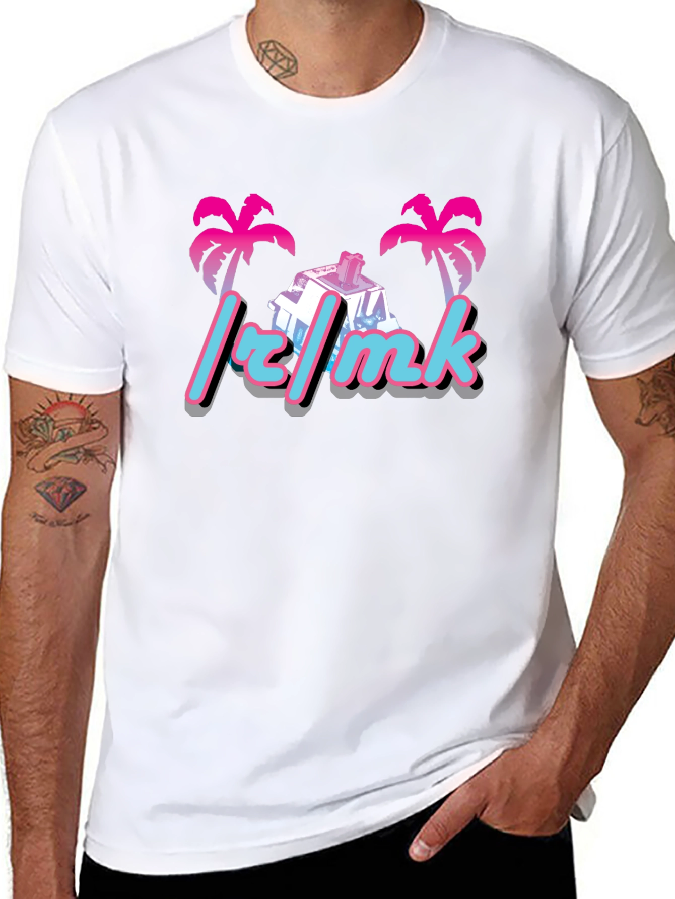 Retro Palm Mechanical Keyboard T-Shirt