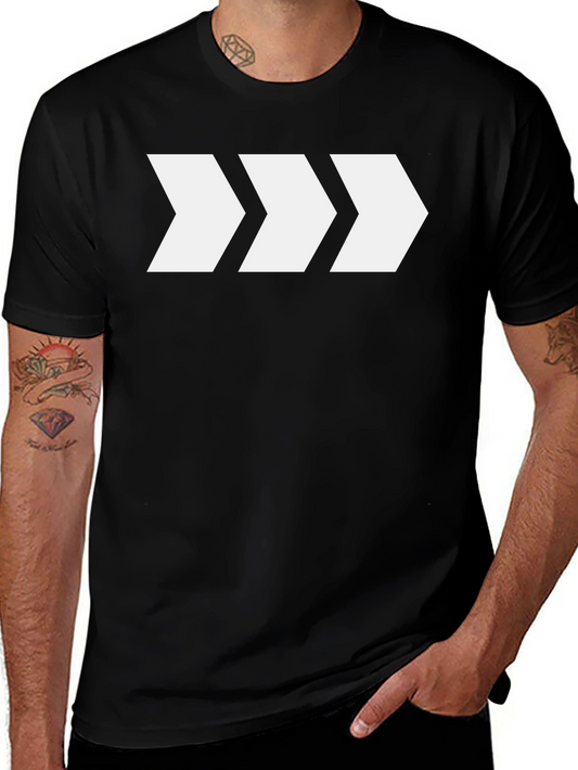 Modern Arrow Graphic Tee - Black Cotton