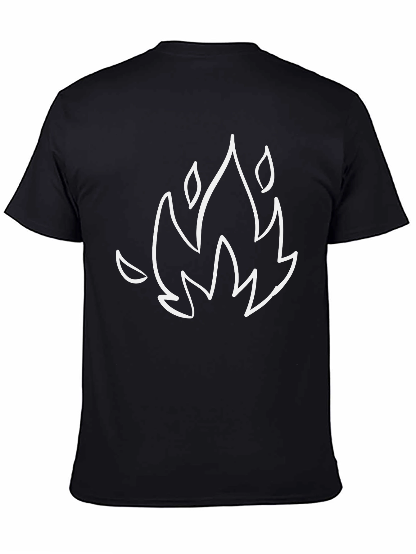 Flame Graphic Black T-Shirt - Modern Casual Tee