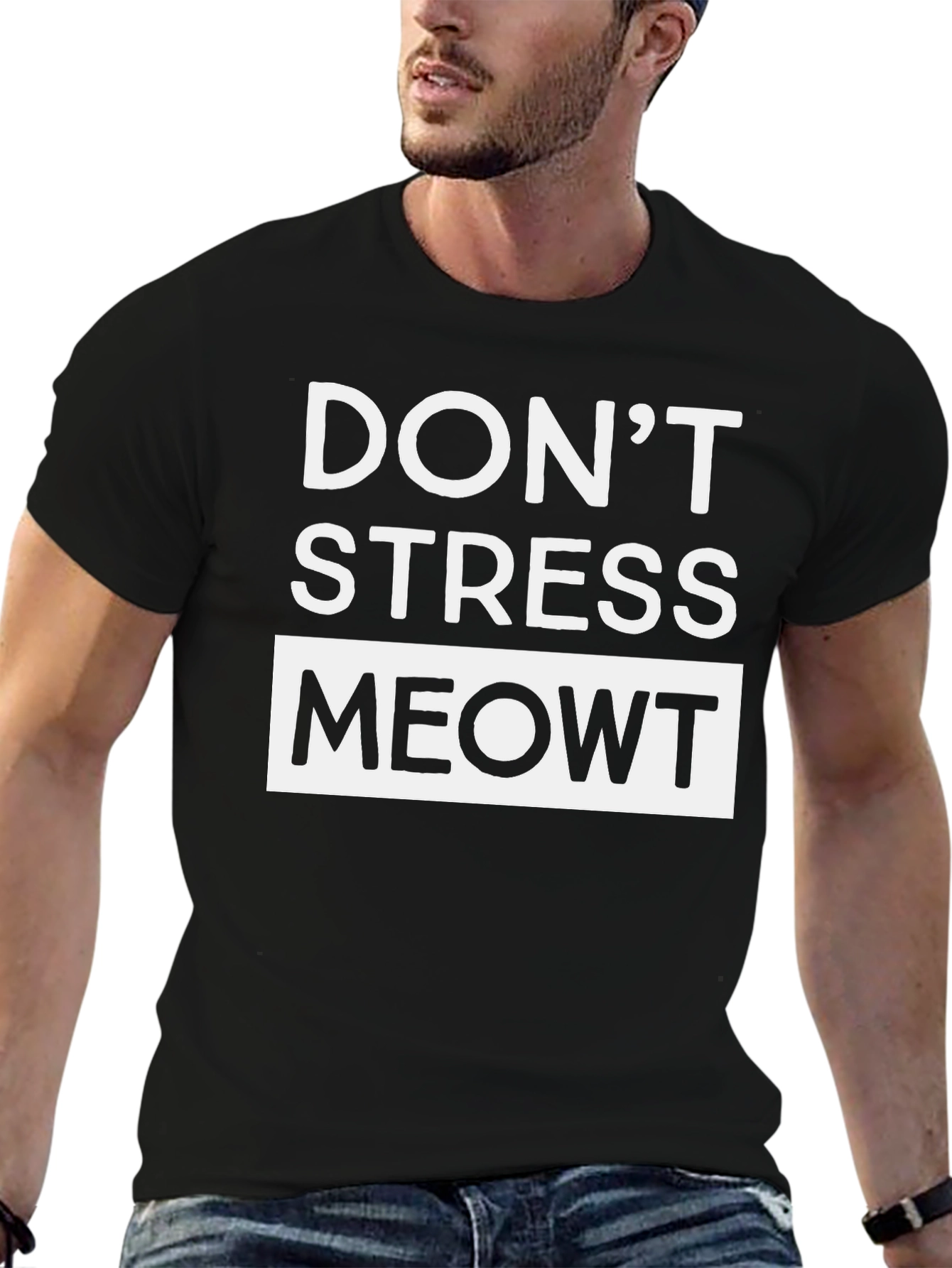 Dont Stress Meowt T-Shirt -  Funny Cat Lover Tee