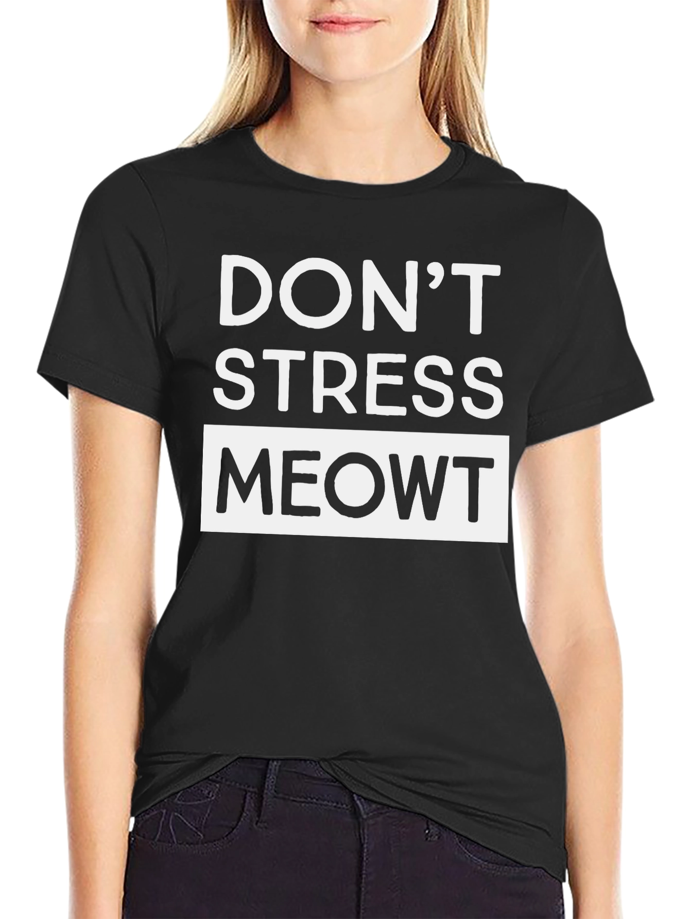 Dont Stress Meowt T-Shirt -  Funny Cat Lover Tee