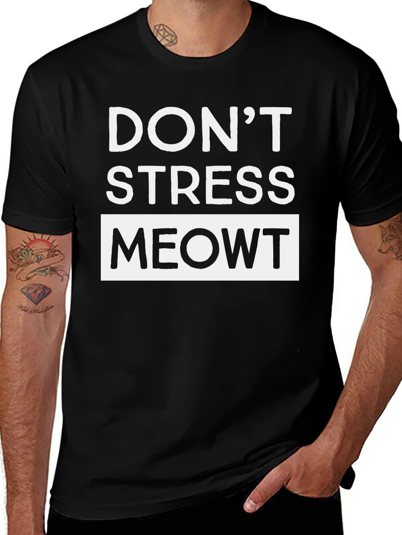 Dont Stress Meowt T-Shirt -  Funny Cat Lover Tee