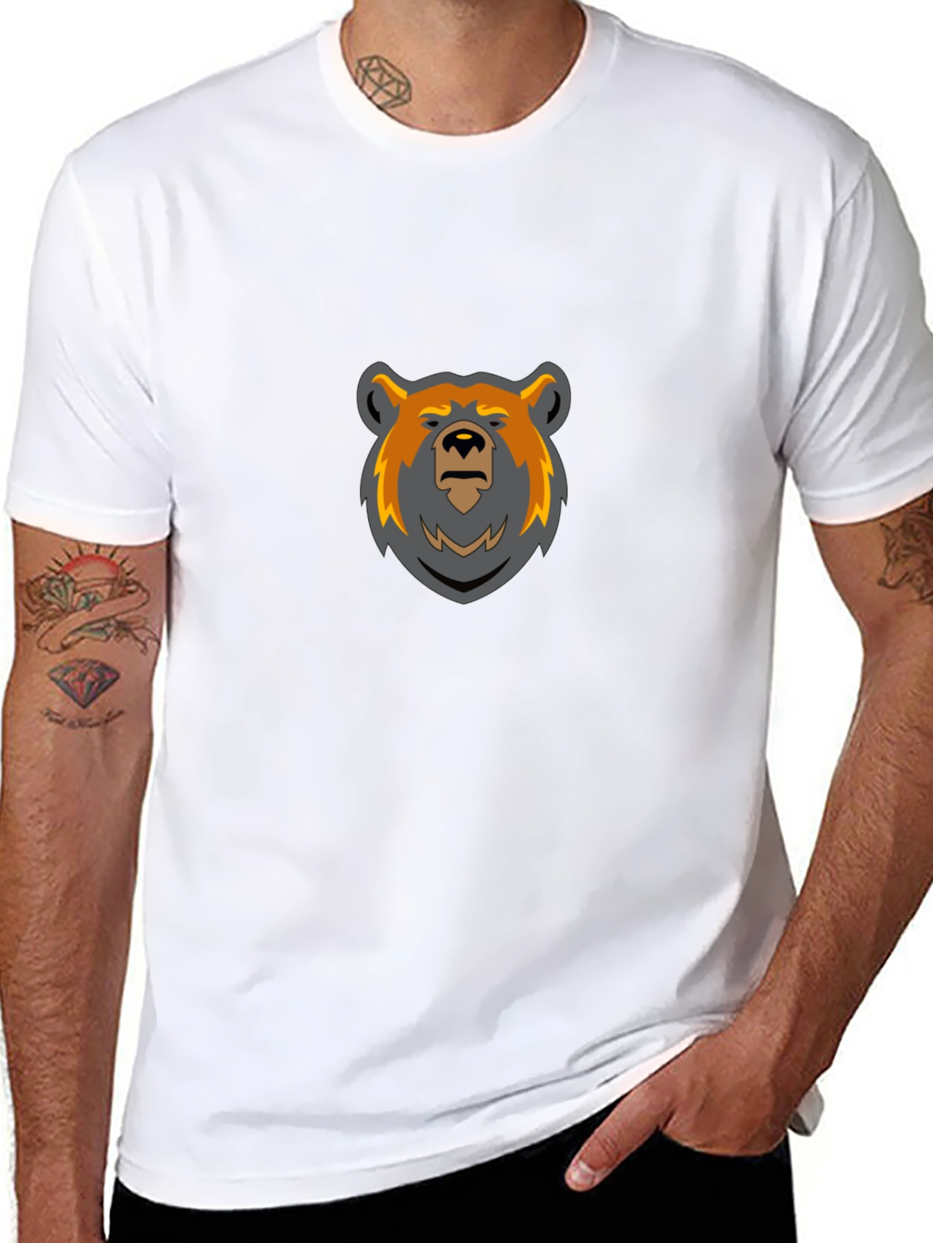 Bear Graphic Black T-Shirt