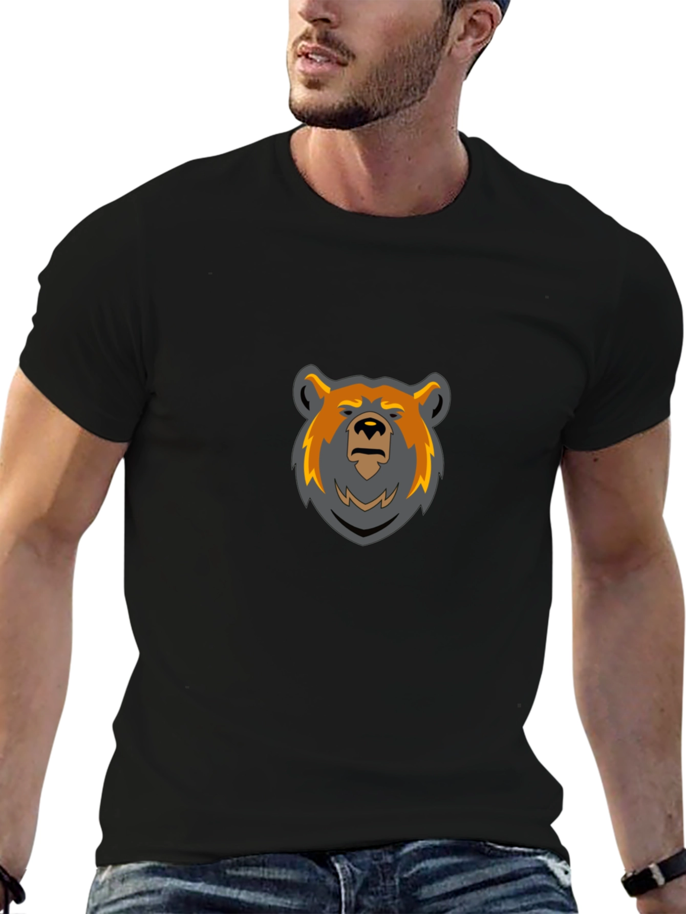 Bear Graphic Black T-Shirt