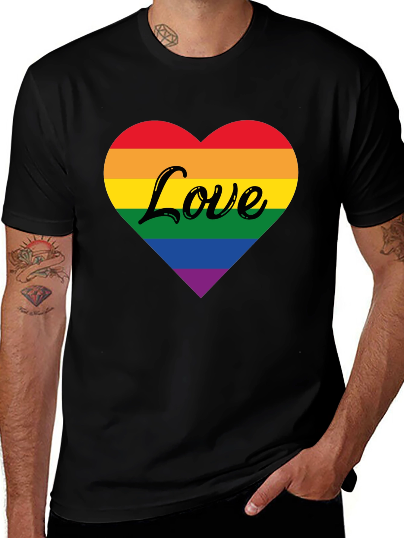 Rainbow Heart Love T-Shirt - Pride Apparel
