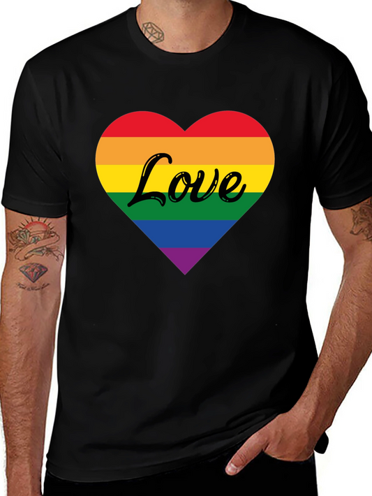 Rainbow Heart Love T-Shirt - Pride Apparel