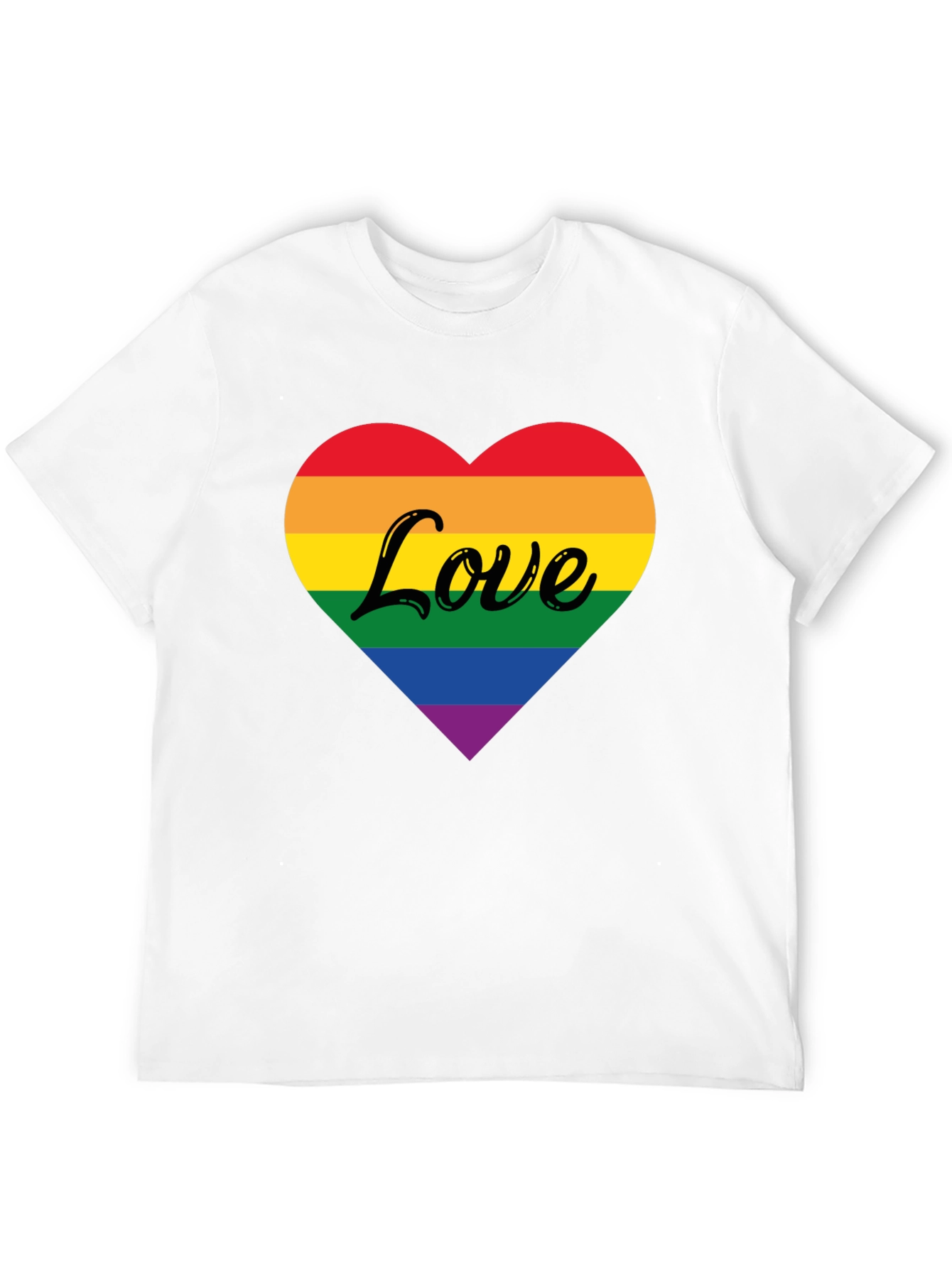 Rainbow Heart Love T-Shirt - Pride Apparel