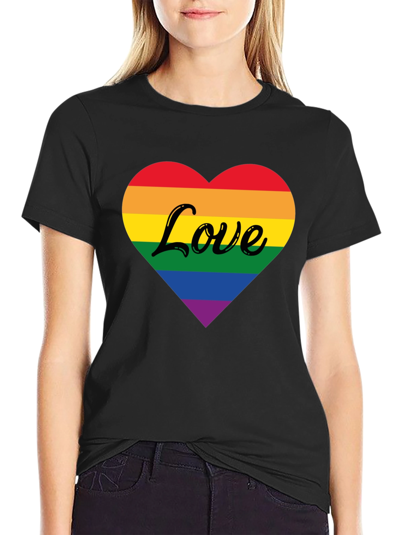 Rainbow Heart Love T-Shirt - Pride Apparel