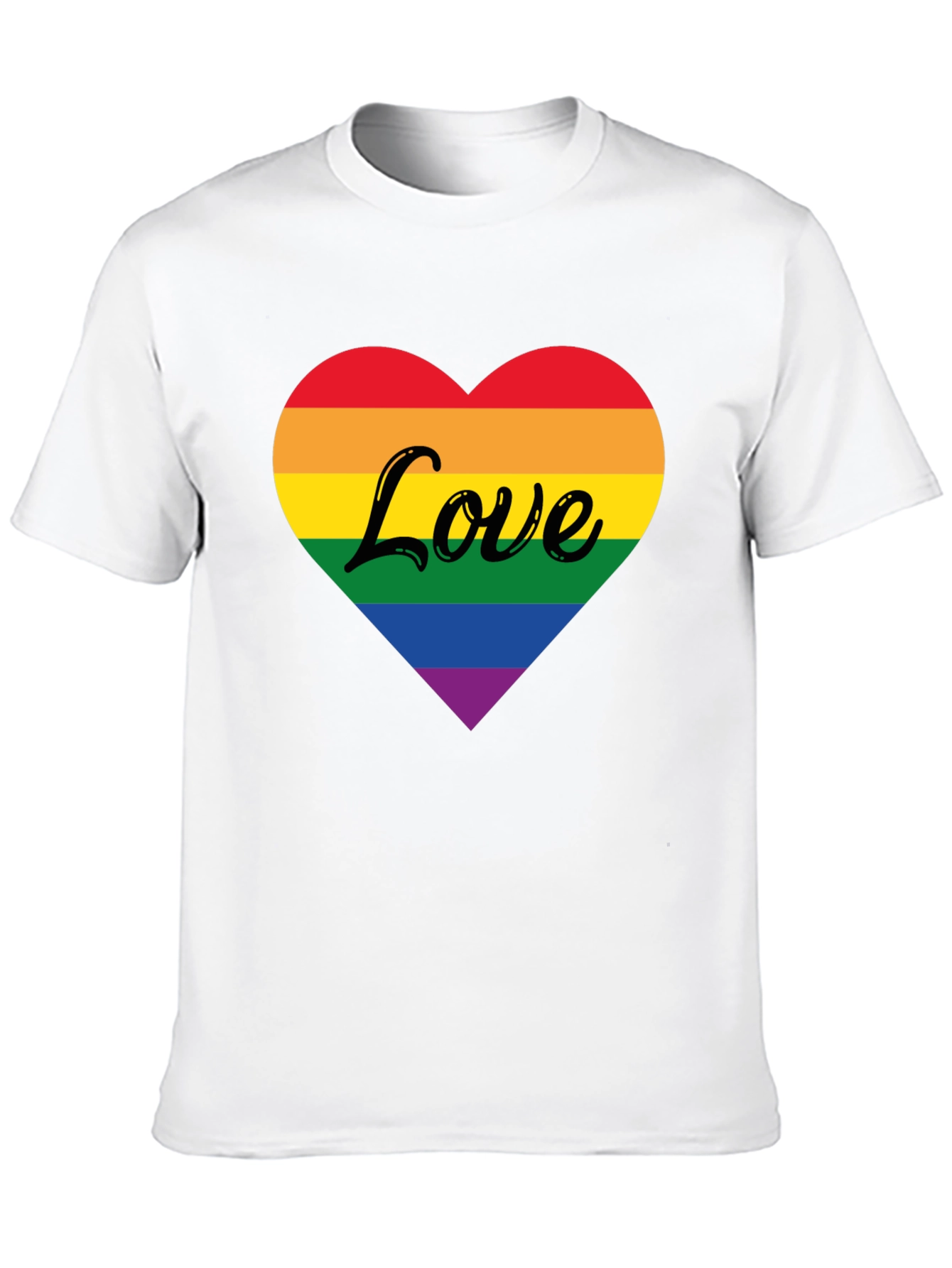 Rainbow Heart Love T-Shirt - Pride Apparel