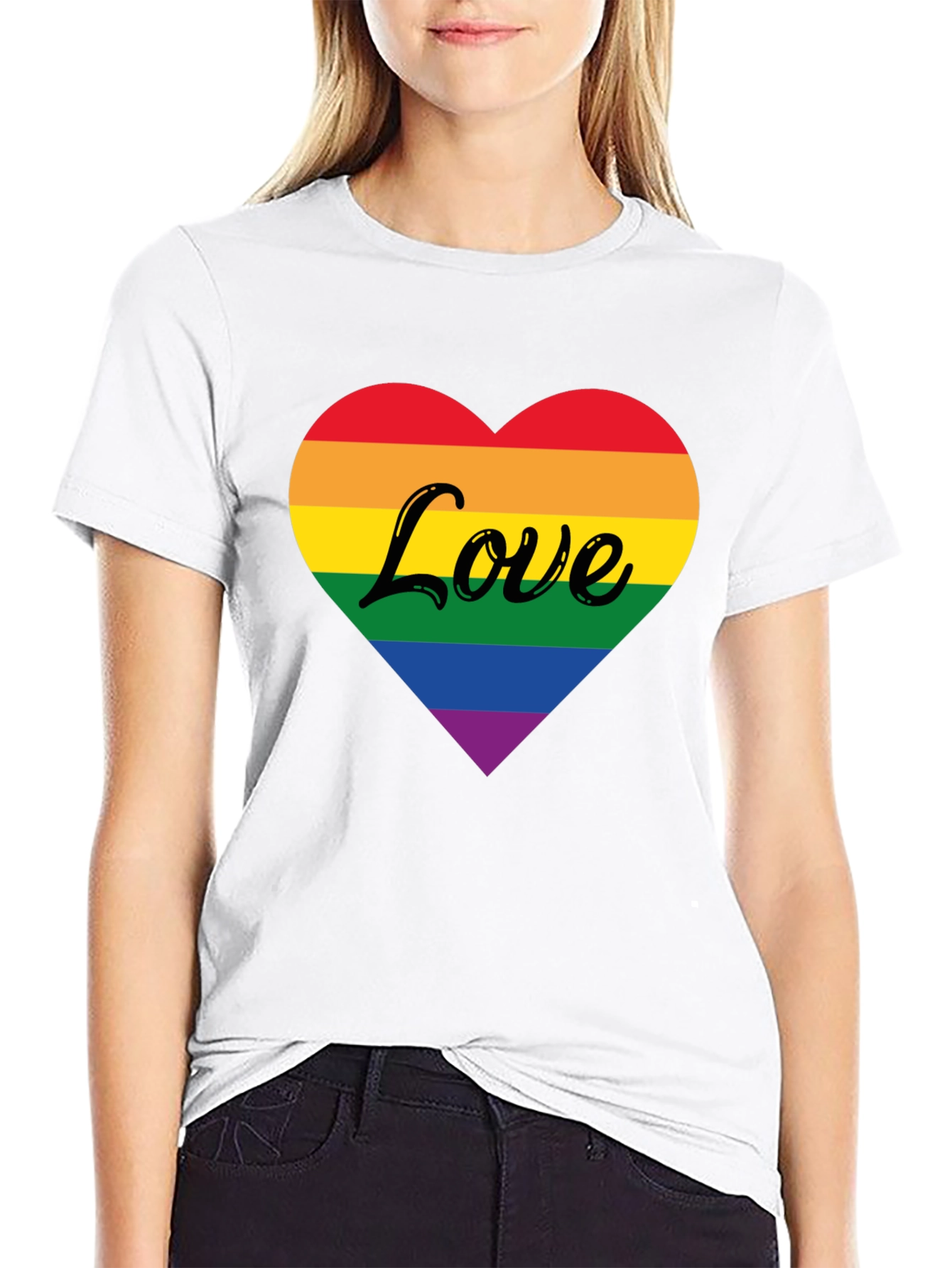 Rainbow Heart Love T-Shirt - Pride Apparel