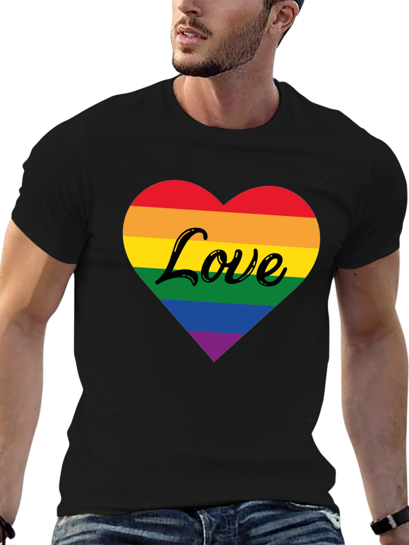 Rainbow Heart Love T-Shirt - Pride Apparel
