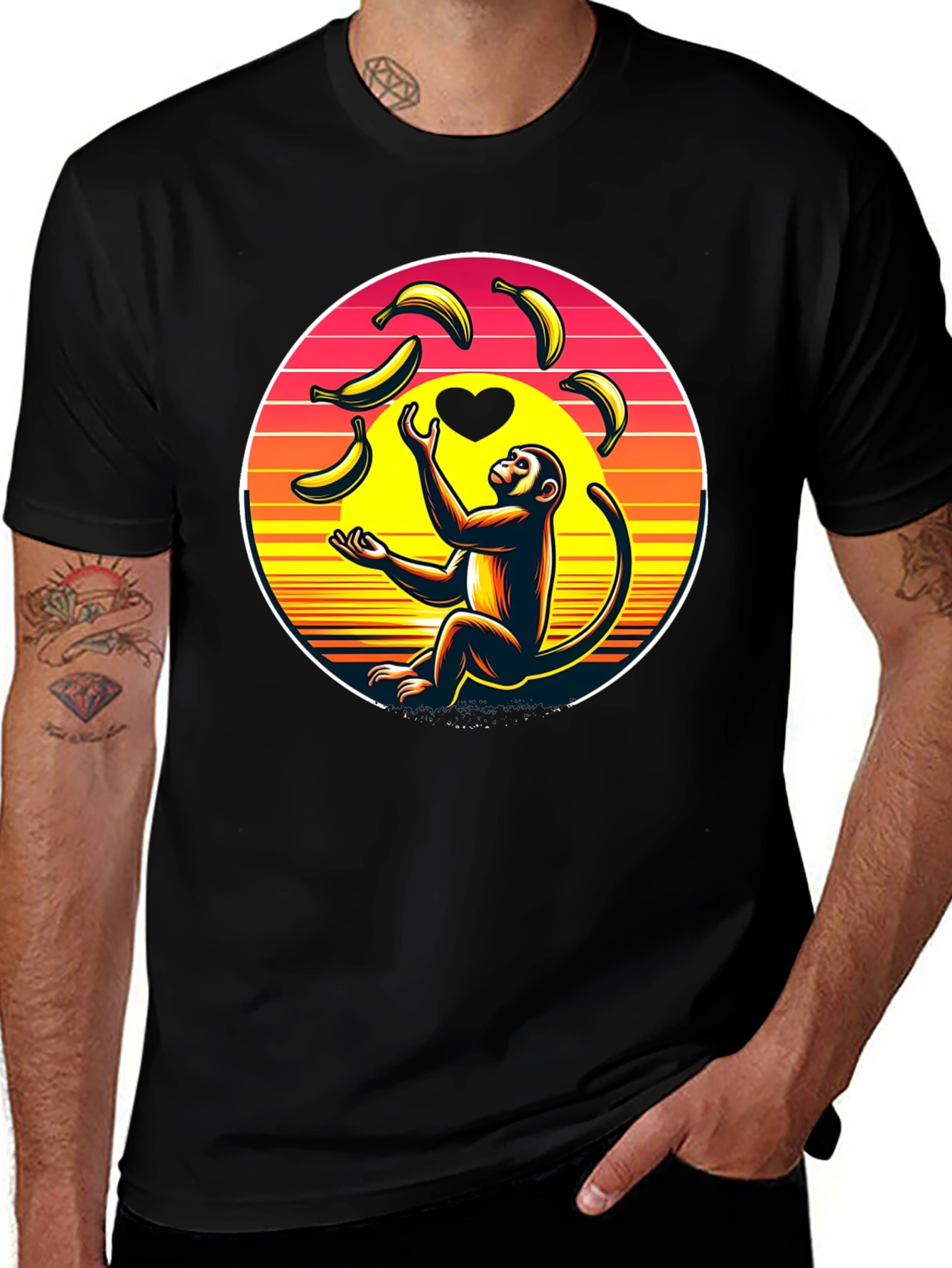Monkey Banana Juggling Graphic Tee