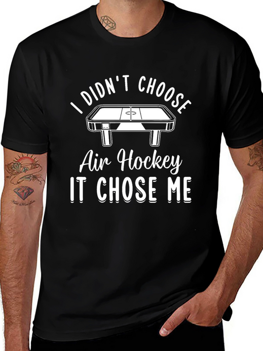 Air Hockey Chose Me Black T-Shirt