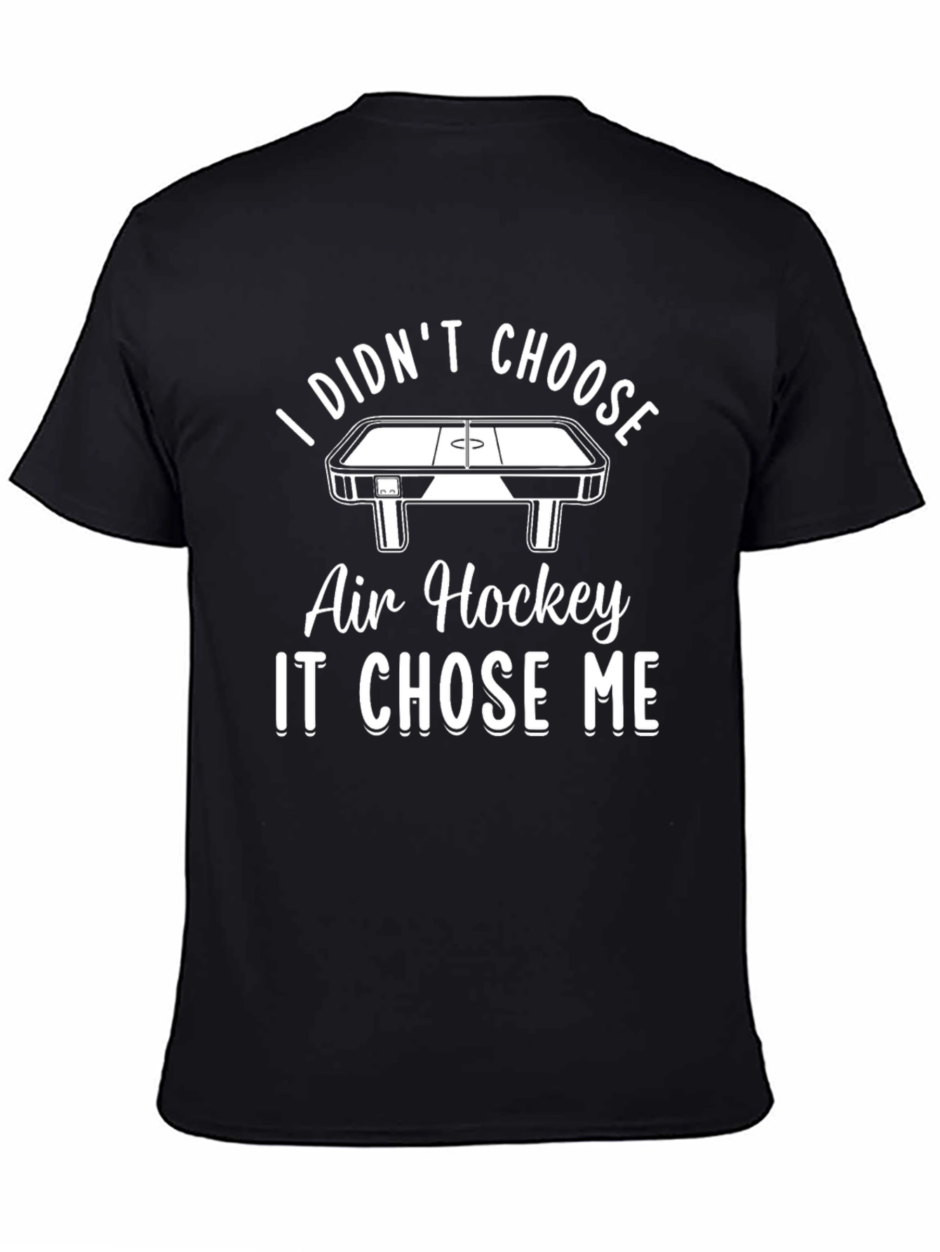 Air Hockey Chose Me Black T-Shirt