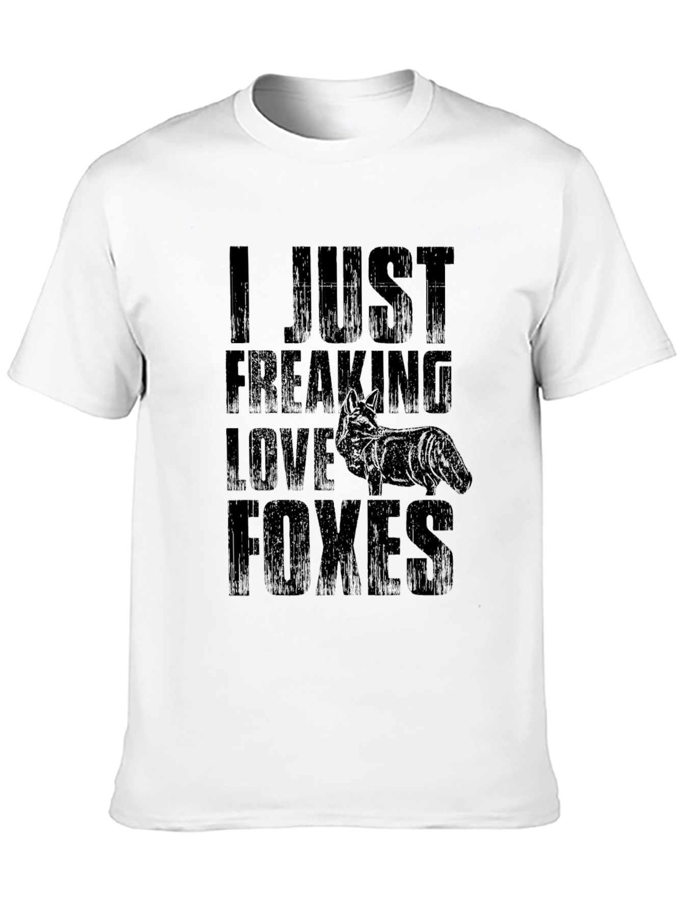 I Love Foxes Graphic Tee - Unisex Black T-Shirt