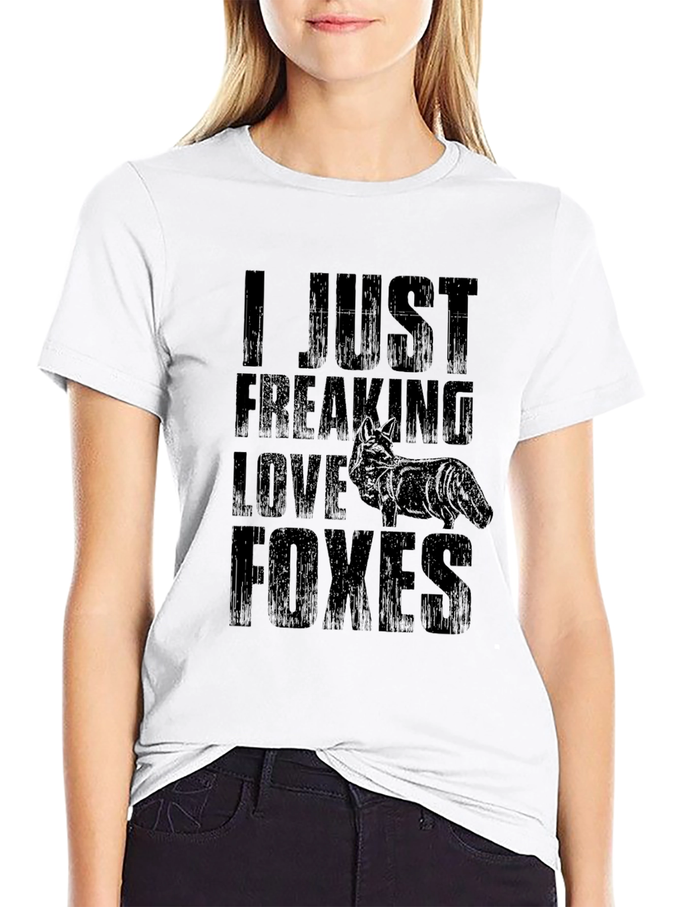 I Love Foxes Graphic Tee - Unisex Black T-Shirt