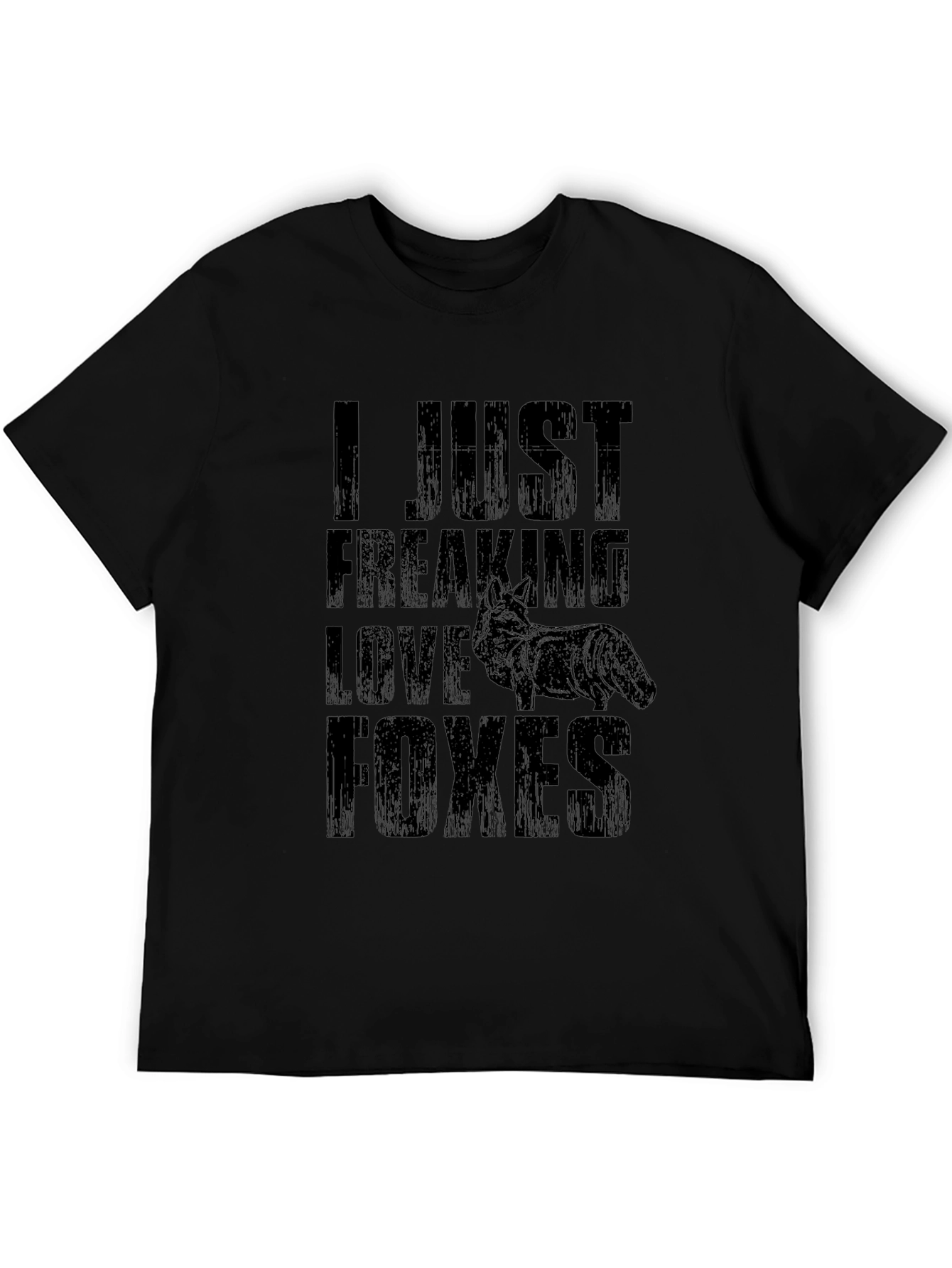 I Love Foxes Graphic Tee - Unisex Black T-Shirt