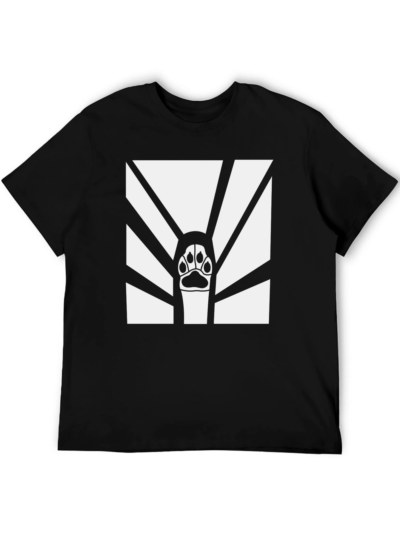 Paw Print Graphic T-Shirt - Black