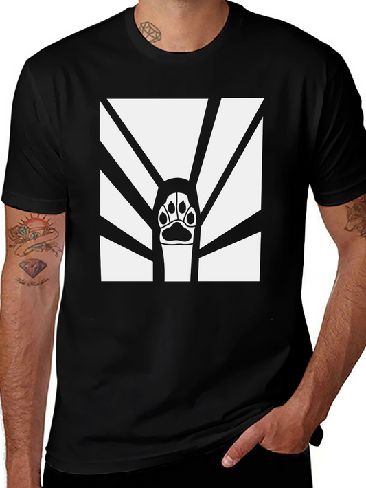 Paw Print Graphic T-Shirt - Black