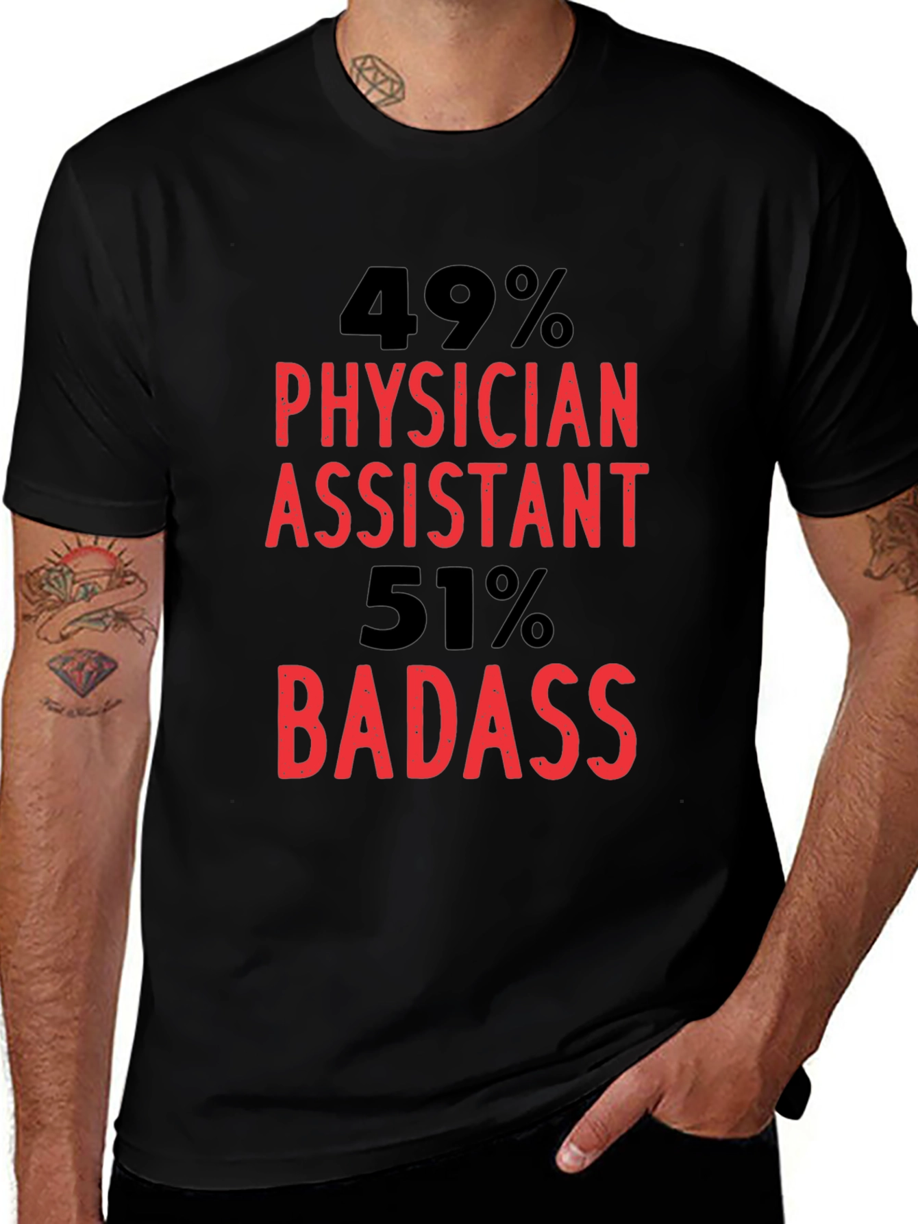 Physician Assistant Badass Graphic T-Shirt