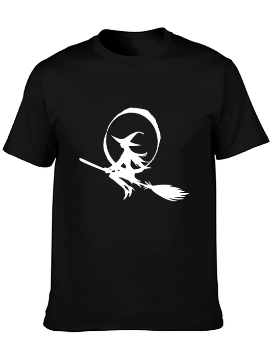 Witch on Broomstick Graphic Tee - Halloween Ready