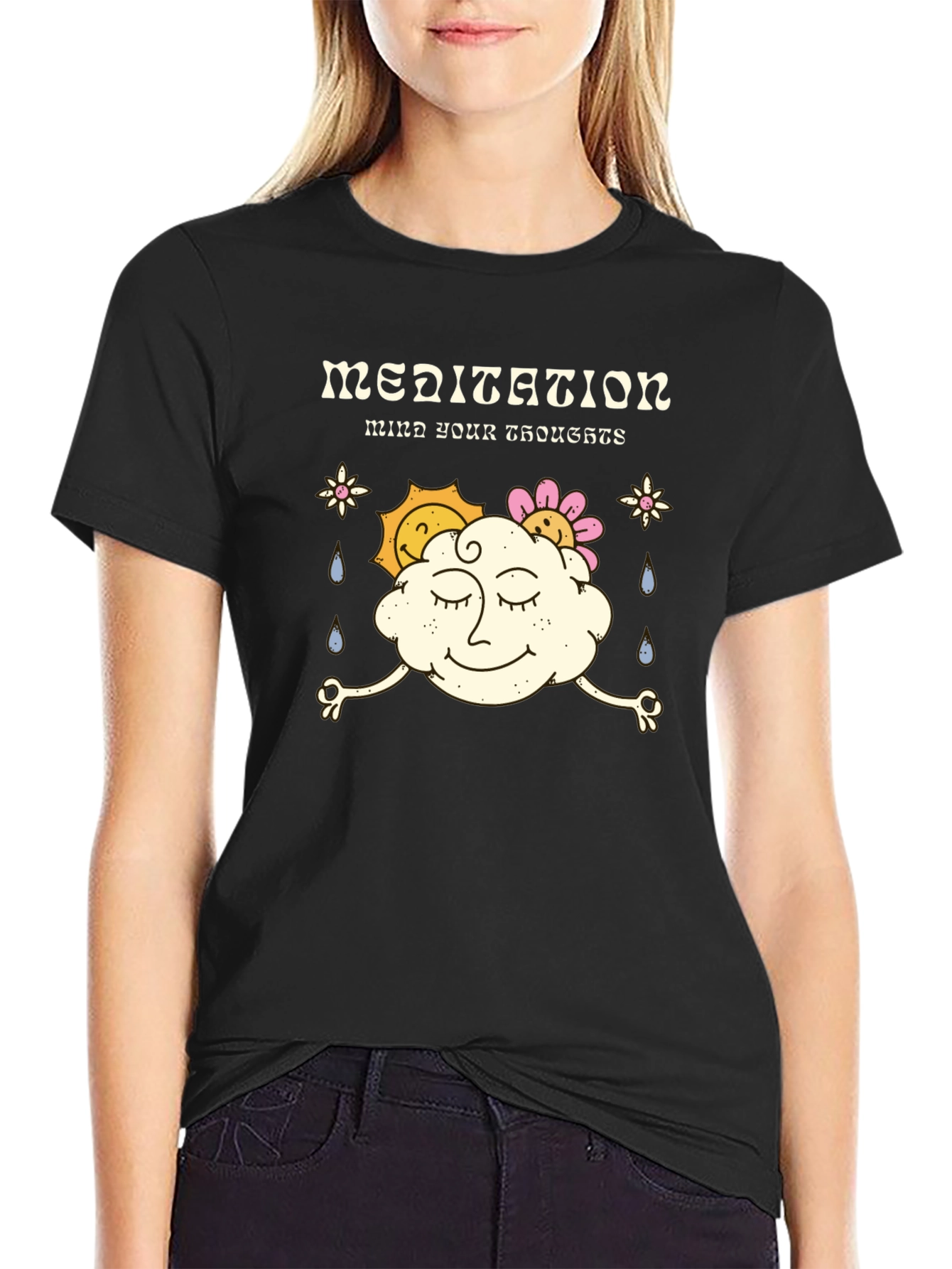Mindful Meditation T-Shirt - Relax Your Thoughts